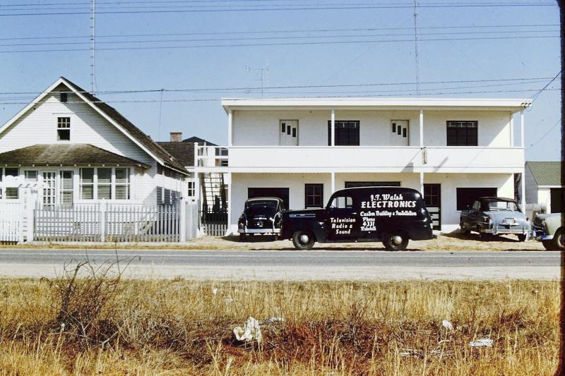 The Walsh home lost its front yard, front steps and half the front porch when the state dualized the highway in the 1960s. WALSH FAMILY PHOTO